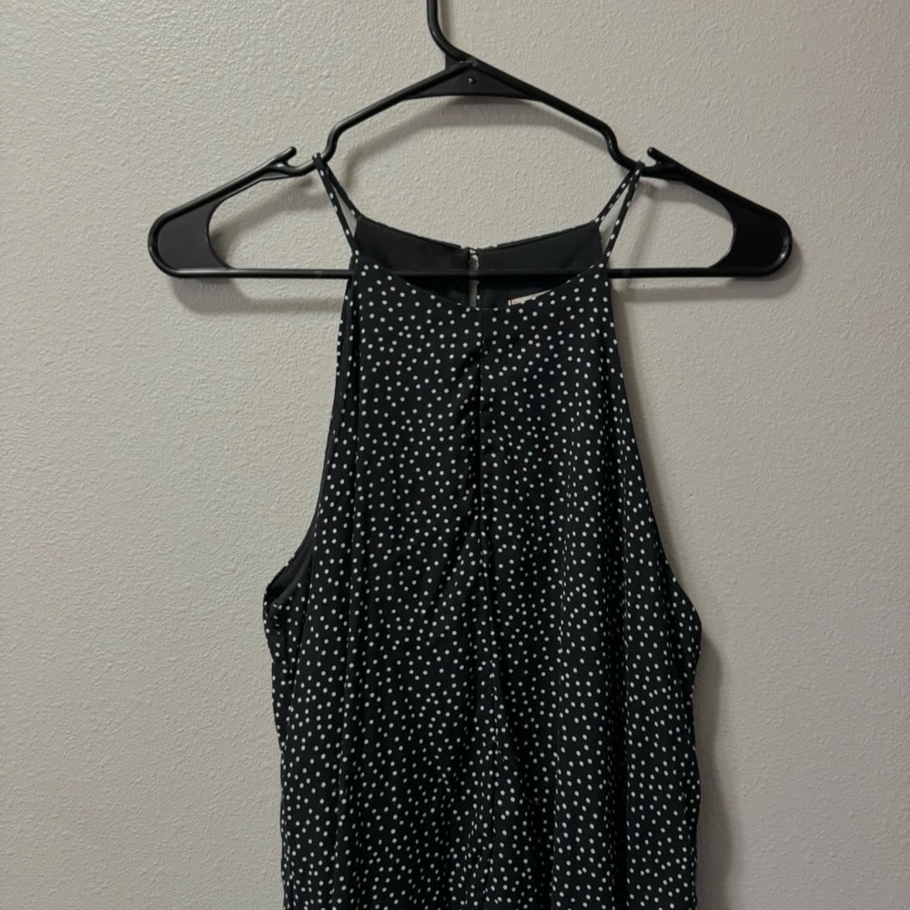Altard State Black and White Polka Dot Halter Top